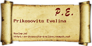 Prikosovits Evelina névjegykártya